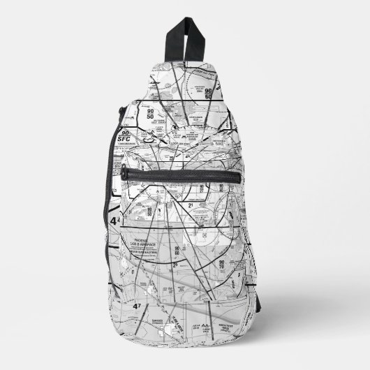 航空図 スリングバッグ (正面)