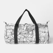 航空図 ダッフルバッグ (正面)