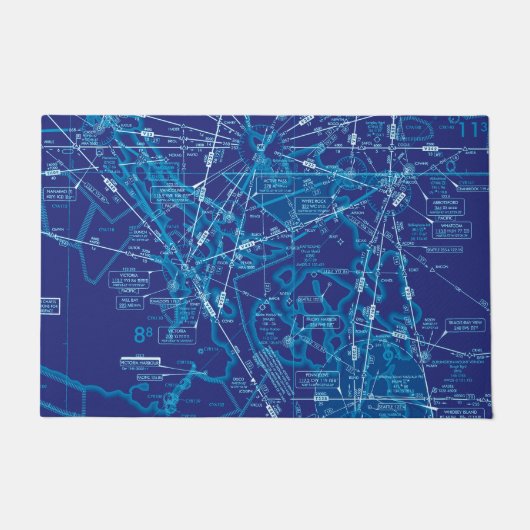 航空図 ドアマット (正面)