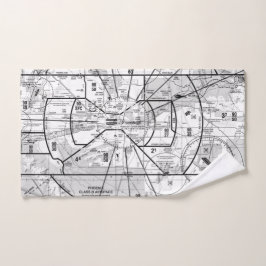 航空図 ハンドタオル