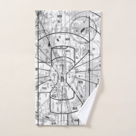 航空図 ハンドタオル