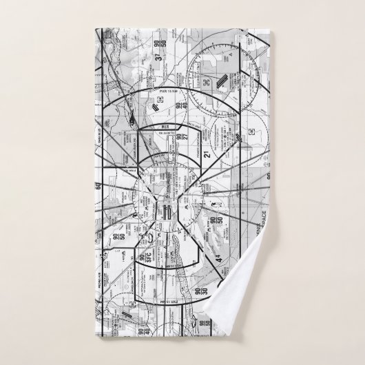 航空図 ハンドタオル (ハンドタオル)