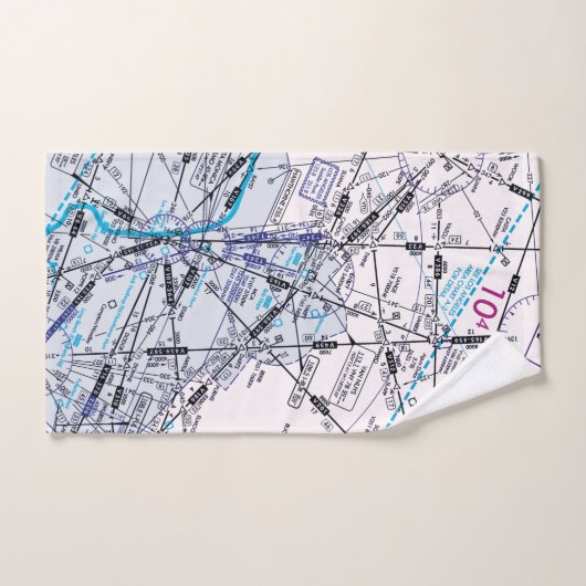 航空図 ハンドタオル (ハンドタオル)