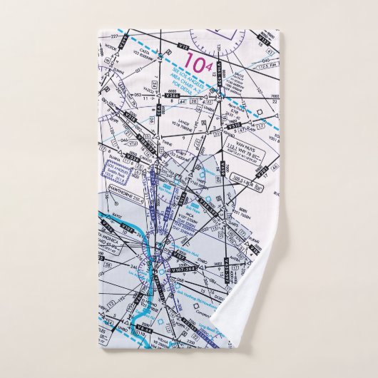 航空図 ハンドタオル (ハンドタオル)