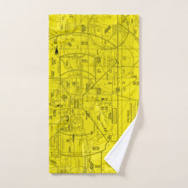 航空図 ハンドタオル