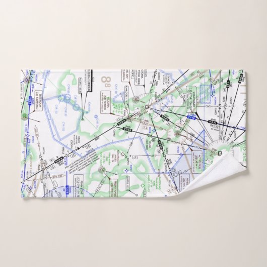 航空図 ハンドタオル (ハンドタオル)