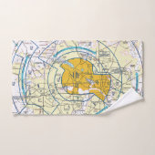 航空図 ハンドタオル (ハンドタオル)