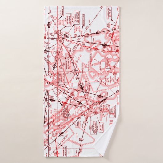 航空図 バスタオル (バスタオル)