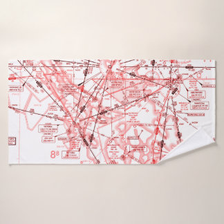 航空図 バスタオル