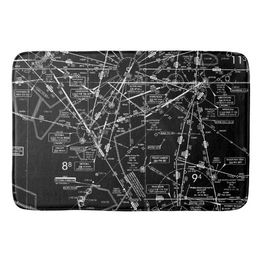 航空図 バスマット (正面)