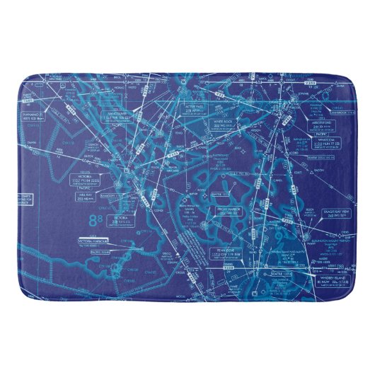 航空図 バスマット (正面)