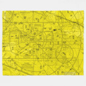 航空図 フリースブランケット (正面(横))