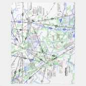 航空図 フリースブランケット (正面)