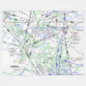 航空図 フリースブランケット (正面(横))