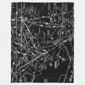 航空図 フリースブランケット (正面)