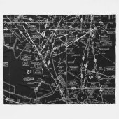 航空図 フリースブランケット (正面(横))