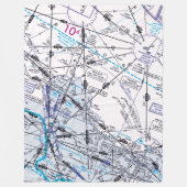 航空図 フリースブランケット (正面)