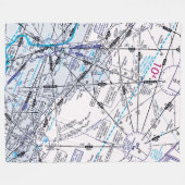 航空図 フリースブランケット (正面(横))