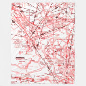 航空図 フリースブランケット (正面)