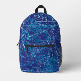 航空図 プリントバックパック