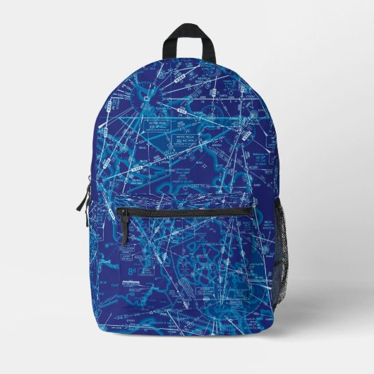 航空図 プリントバックパック (正面)