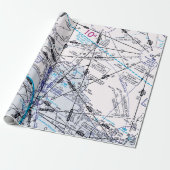 航空図 ラッピングペーパー (アンロールド)