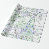 航空図 ラッピングペーパー (アンロールド)