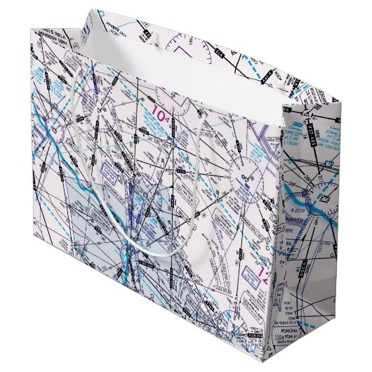 航空図 ラージペーパーバッグ (裏面アングル)