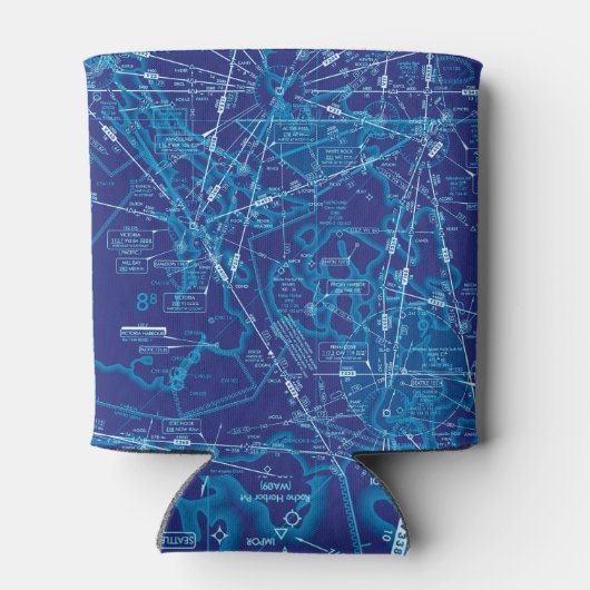 航空図 缶クーラー (裏面)