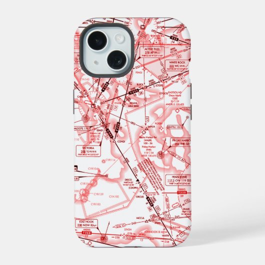 航空図 iPhone 15ケース (裏面)