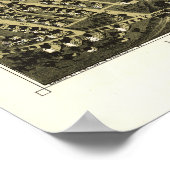 航空地図バーズボロPAペンシルバニア州ポスターバークス ポスター (角)