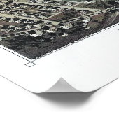 航空地図バーズボロPAペンシルバニア州ポスター1890 ポスター (角)