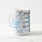 航空地図 コーヒーマグカップ (正面左)