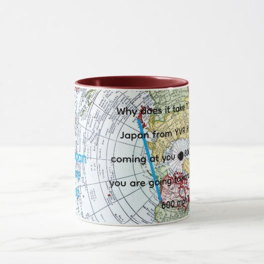 航空地図 マグカップ (中央)