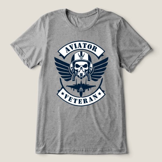 航空士退役軍人航空 トライブレンドTシャツ (デザイン正面)