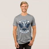航空士退役軍人航空 トライブレンドTシャツ (正面全面)