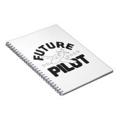 航空子供へ高飛んでいる未来パイロット ノートブック (右側)