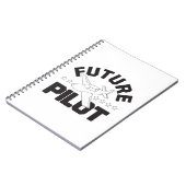 航空子供へ高飛んでいる未来パイロット ノートブック (左側)