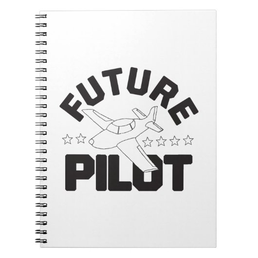 航空子供へ高飛んでいる未来パイロット ノートブック (正面)