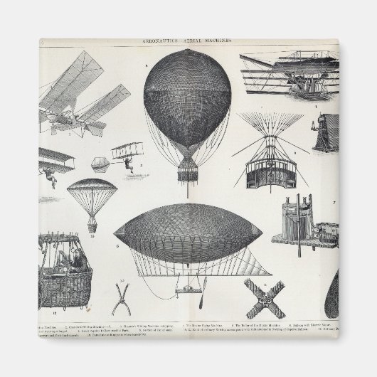 航空学 – 航空機用機械 マグネット (正面)