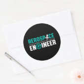 航空宇宙おもしろいエンジニアリングロケット科学 ラウンドシール (封筒)