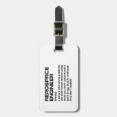 航空宇宙おもしろい技術者の定義 ラゲッジタグ (正面縦)