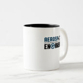 航空宇宙おもしろい技術者ユーモアそれがロケット科学である ツートーンマグカップ (正面右)