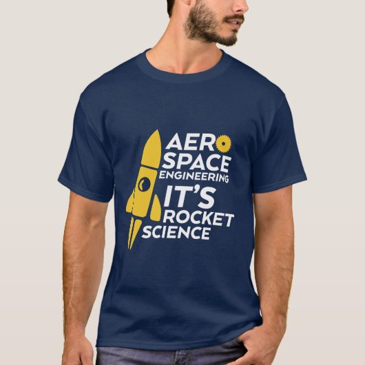 航空宇宙おもしろい技術者Tシャツロケット科学 Tシャツ (正面)
