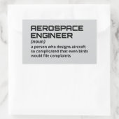 航空宇宙エンジおもしろいニア – 定義B-2 長方形シール (バッグ)