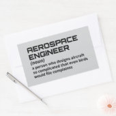 航空宇宙エンジおもしろいニア – 定義B-2 長方形シール (封筒)