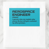 航空宇宙エンジおもしろいニア – 定義B-5 長方形シール (バッグ)