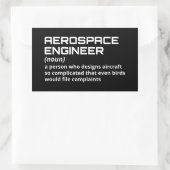 航空宇宙エンジおもしろいニア – 定義W-2 長方形シール (バッグ)