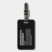 航空宇宙エンジニア – おもしろい定義 ラゲッジタグ (正面縦)