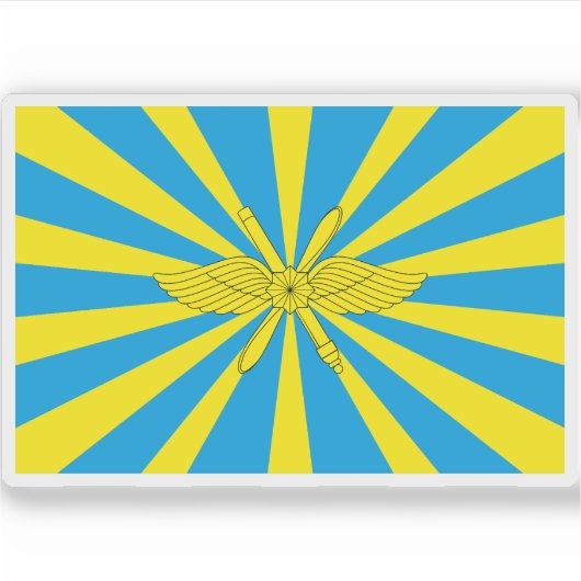 航空宇宙ロシアの軍旗 シール (正面)